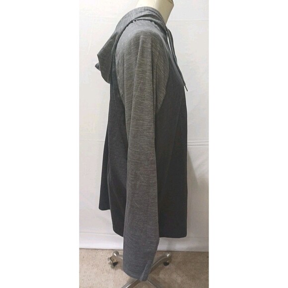 Vans Off The Wall Tee Hoodie Sweatshirt Men's XXL Two Tone Black/Gray NWT - Picture 4 of 14